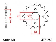 Звезда передняя JTF 259.17